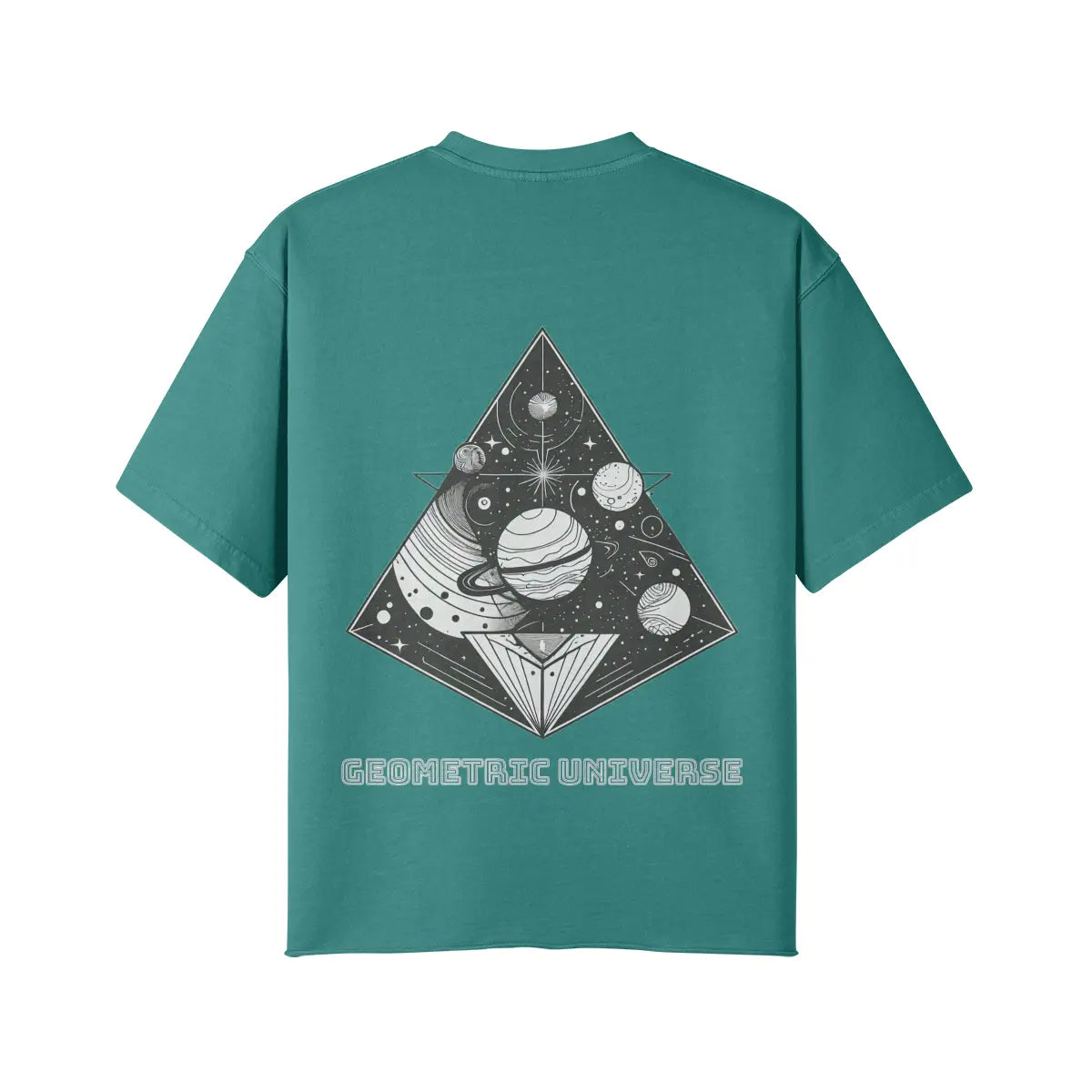 Vintage Oversized T-Shirt with geometric universe design PODpartner