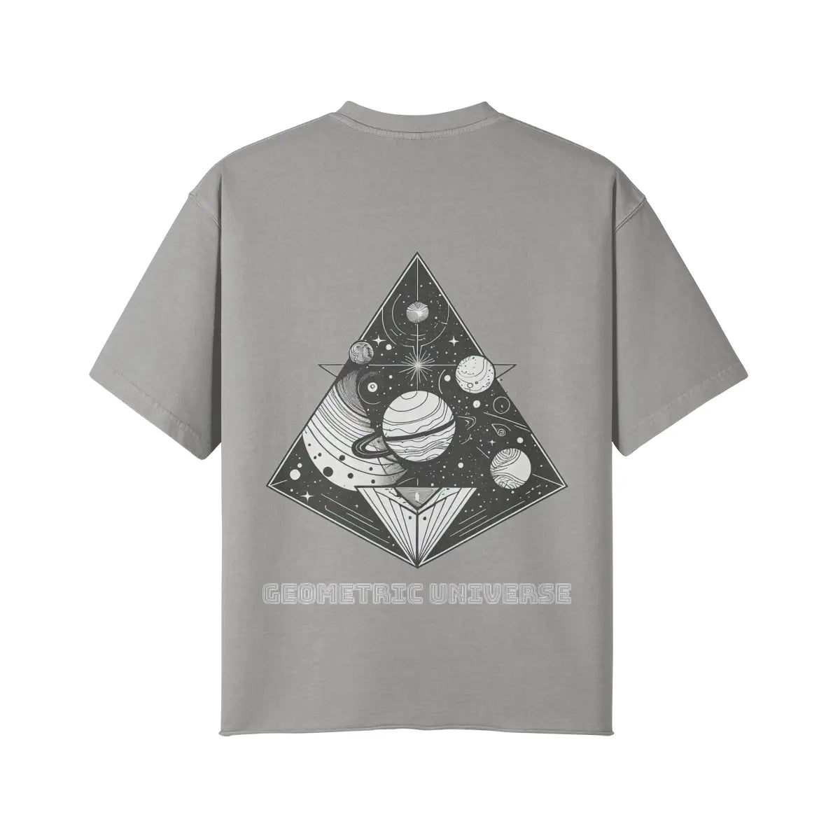 Vintage Oversized T-Shirt with geometric universe design PODpartner