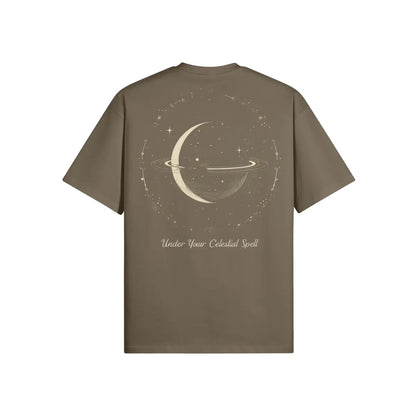 Heavyweight Oversized T-shirt 305gsm with celestial design PODpartner